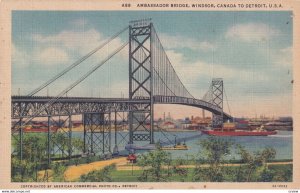 DETROIT, Michigan, 1930-1940's; Ambassador Bridge