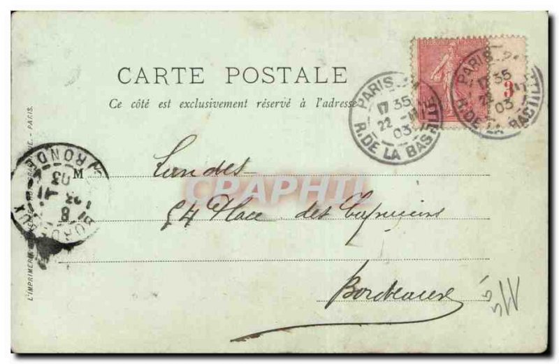 Paris - 11 - The Place de la Bastille - Old Postcard