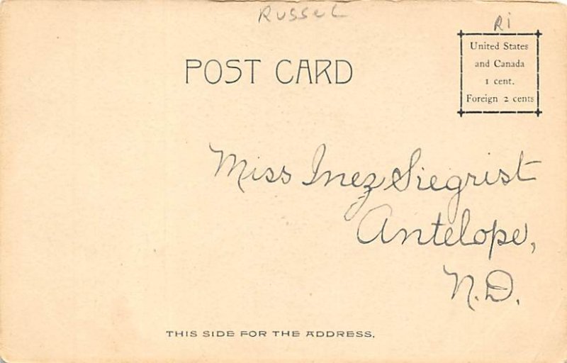 The buffalo hunt Indian Writing on Back 