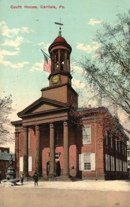 Vintage Postcard 1918 View of Court House Building Carlisle Pennsylvania PA