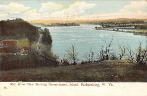 Parkersburg West Virginia Ohio River Blennerhassett Island antique pc Y13213