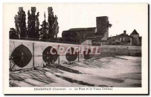 Old Postcard Chabanais Bridge and the old castle