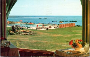 Postcard ME Kennebunkport - Shawmut Inn Swimming Pool and Ocean view
