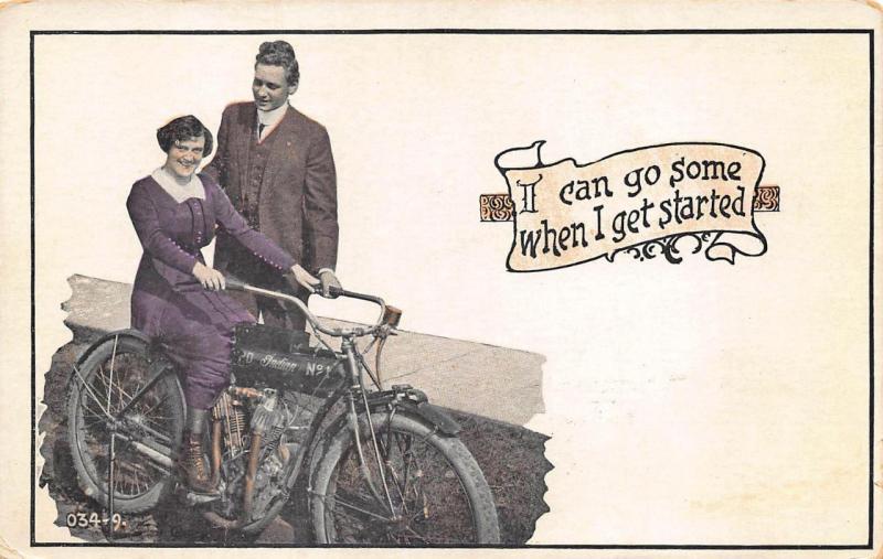 1913 Indian Motorcycle Advertising Postcard