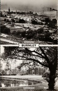 Burnley England Smoky & Beautiful Multiview Unused Real Photo Postcard G69