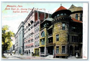 1907 North Court Street Club & South Express Building Memphis Tennessee Postcard