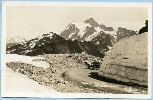 WA - View at the end of Mt. Baker Highway    *RPPC