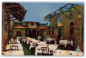 c1940's Italian Village Cuisine Restaurant Open Dining Chicago Illinois Postcard