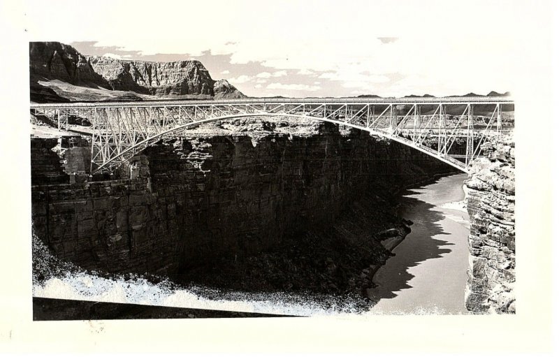 RPPC Postcard Arizona Navajo Bridge Marble Canyon 1950s