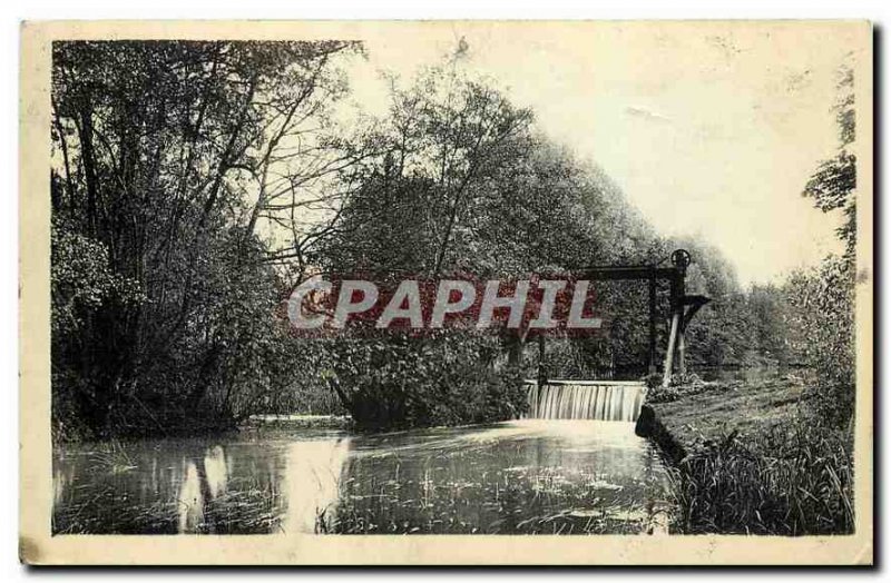 Old Postcard Montry S and M Morin Deversoir of Mill Liarry