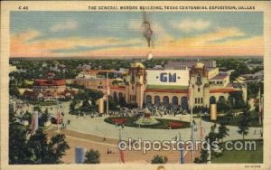 The General Motors Building 1936 Dallas Texas USA Centenial Exposition Unused...