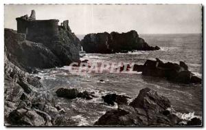 Old Postcard Île d'Yeu Vieaux Chateau and the Savage Sea