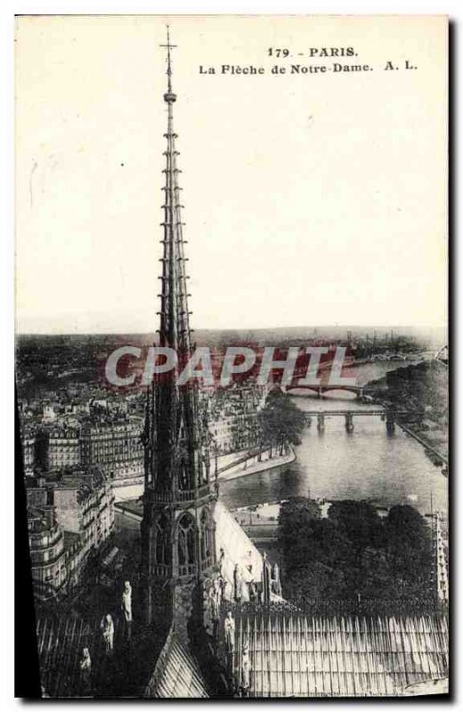 Postcard Old Paris La Fleche Notre Dame