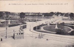 France Tours Les Squares Descartes et Rabelais Le Pont de pierre et la Loireis