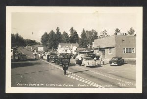 RPPC PIGEON RIVER USA CANADA BORDER DOWNTOWN OLD CARS REAL PHOTO POSTCARD