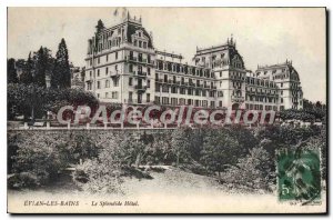 Old Postcard Evian Les Bains The Hotel Splendide