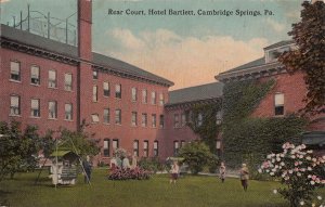 Postcard Rear Court Hotel Bartlett Cambridge Springs PA