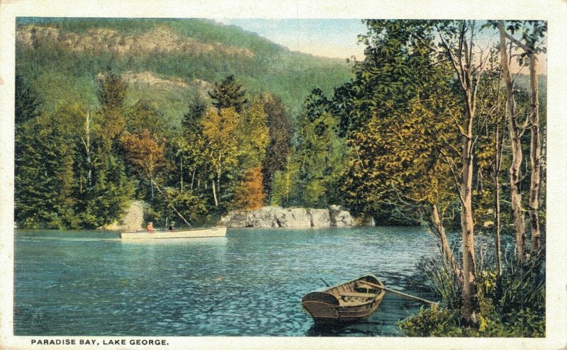 USA Paradise Bay Lake George Vintage Postcard 07.34