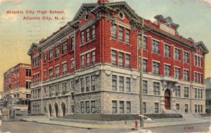ATLANTIC CITY HIGH SCHOOL ATLANTIC CITY NEW JERSEY POSTCARD 1911