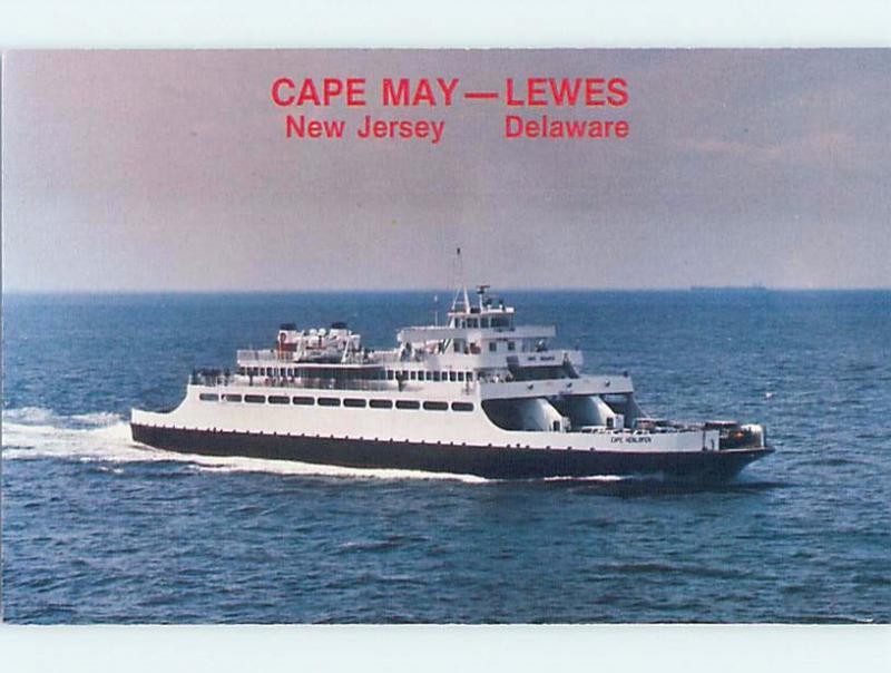 Pre-1980 CAR FERRY BOAT Lewes Delaware To Cape May New Jersey NJ hp8348