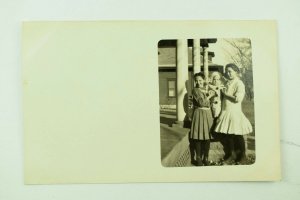 Lot Of 4 C.1910 RPPC Real Photo Postcard Adorable Children Baby Girls F31