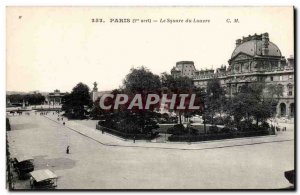 Paris Old Postcard Square Louvre