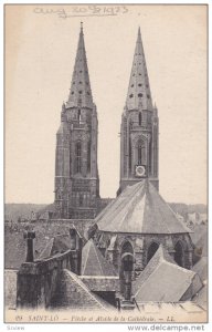 SAINT LO, Manche, France, 1900-1910's; Fleche Et Abside De La Cathedrale