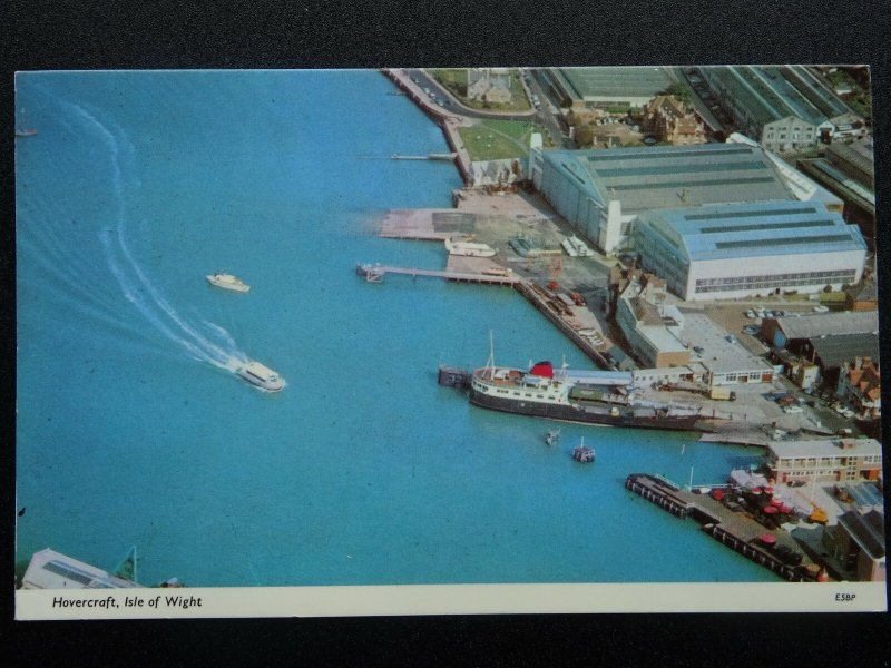 Shipping Isle of Wight HOVERCRAFT STATION HANGERS c1970's Postcard by Collis