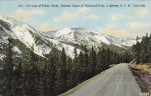 Colorado Denver Corridor Of Snow Peaks Eastern Slope Of Berthoud Pass Highway...