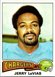 1975 Topps Football Card San Diego Chargers Jerry LeVias Wide Receiver sk4968