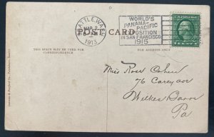 1913 Seattle WA USA Picture Postcard Cover Native American Indian Modern Madonna 