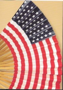 US #UX393 unused Pre-stamped Card. Old Glory. Modern Hand Fan. Nice