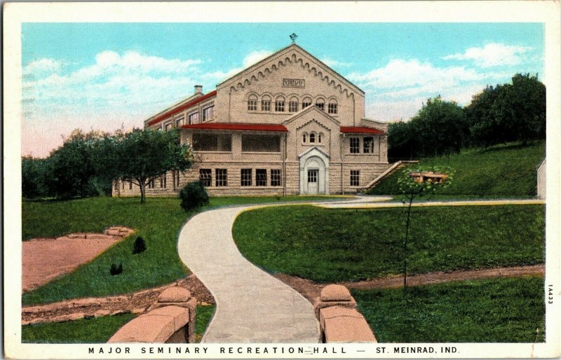 Major Seminary Recreation Hall, St. Meinrad, IN Vintage Postcard B76 