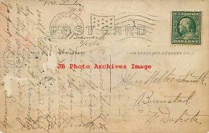 Depot, North Dakota, Bismarck, RPPC, Northern Pacific Railroad, Bird's Eye View