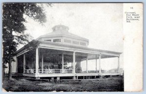 1907 CAROUSEL MERRY-GO-ROUND BAY SHORE PARK BALTIMORE MD ANTIQUE POSTCARD
