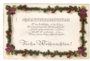 1928 German Xmas Postcard, Im Postauto Durch Das Risen Isergebirge HPO Cancel