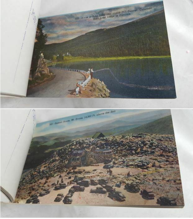 Denver Mountain Parks - 20 postcard tear-out book - Curt Teich 1949 