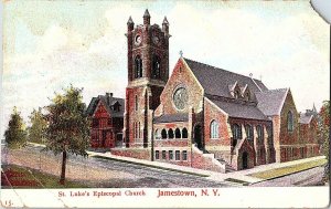 St. Luke's Episcopal Jamestown N.Y. New York Vintage Postcard Standard View Card 