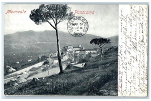 1904 Panoramic View of Monreale Sicily Italy Posted Antique Postcard