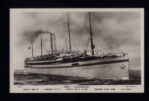 na9930 - Royal Navy Troop Transport Bibby Liner - HMT Lancashire - postcard