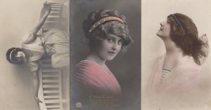 Gypsy & Crazy Edwardian Hair Headband 6x Fashion Old Postcard s