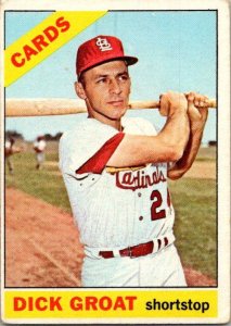 1966 Topps Baseball Card Dick Groat St Louis Cardinals sk2021