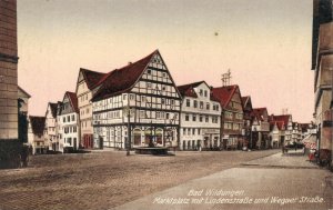 Germany Bad Wildungen Marktplatz mit Lindenstrasse und Wegaer Strasse 06.28