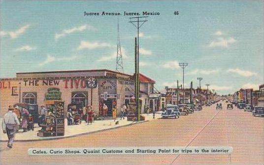 Mexico Juarez Avenue Cafes &  Curio Shops