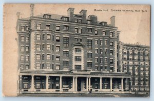 1913 New York City NY Vintage Postcard Brooks Hall Columbia University Building