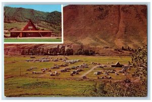 Jackson Wyoming WY Postcard Jackson Hole K.O.A Kampground  Dual View 1972