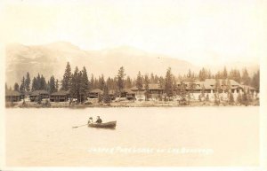 RPPC Lac Beauvert JASPER PARK LODGE Alberta c1920s Photo Slark Vintage Postcard