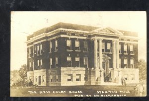 RPPC STANTON MICHIGAN NEW COUNTY COURT HOUSE VINTAGE REAL PHOTO POSTCARD