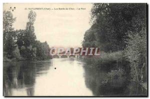 Old Postcard St Florent Les Bords Du Cher Le Pont