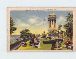 Postcard Soldiers' And Sailors' Monument, New York City, New York